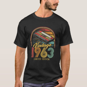 Vintag 1963 Retro Cassette 1963 63. Geburtstag 63 T-Shirt