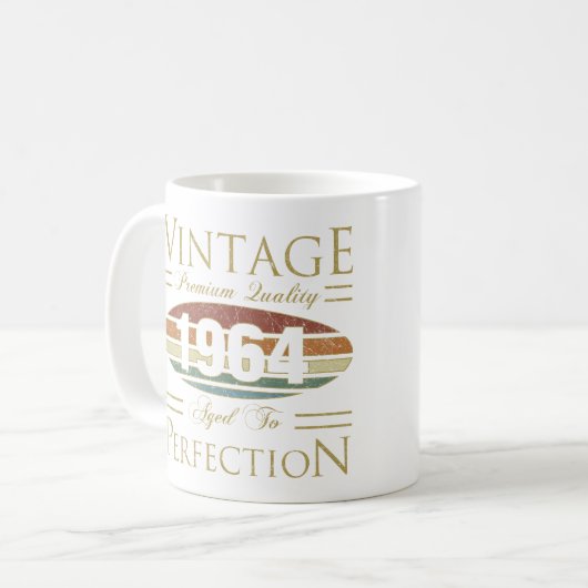 Vintag 1964 60. Geburtstag Kaffeetasse (Vorderseite Links)