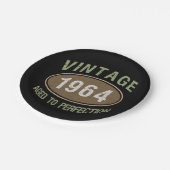 Vintag 1964 60. Geburtstag Pappteller (Schrägansicht)