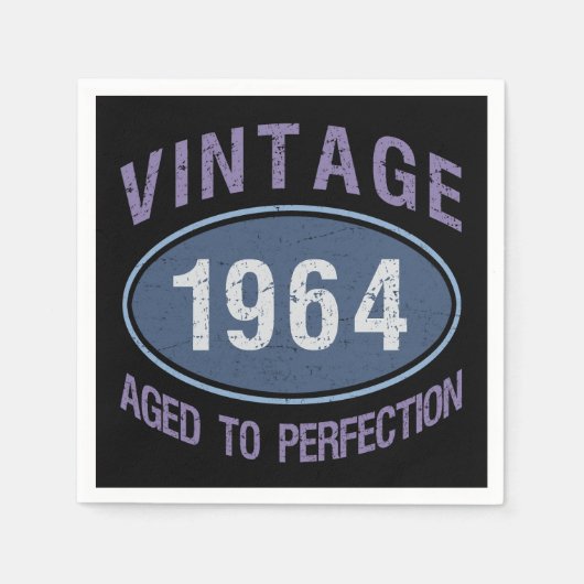 Vintag 1964 60. Geburtstag Serviette (Vorderseite)