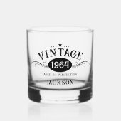 Vintag 1964 60. Geburtstag Whiskyglas (Vorderseite)