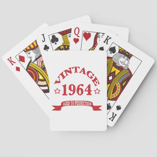 Vintag 1964 Alter bis Infektion Spielkarten (Rückseite)