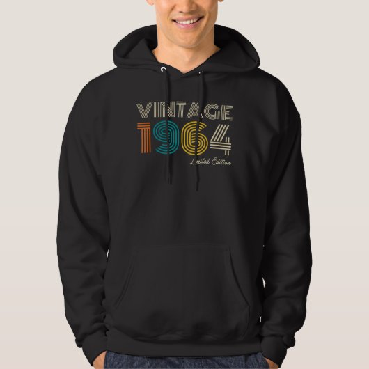 Vintag 1964 Limited Edition 60. Geburtstag Hoodie (Vorderseite)