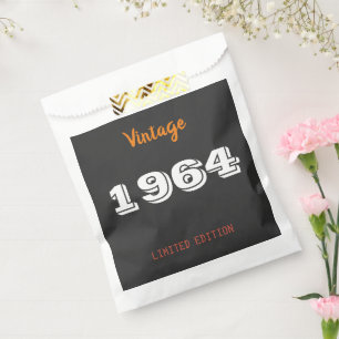 Vintag 1964 Limited Edition 62. Geburtstagsparty Geschenktütchen