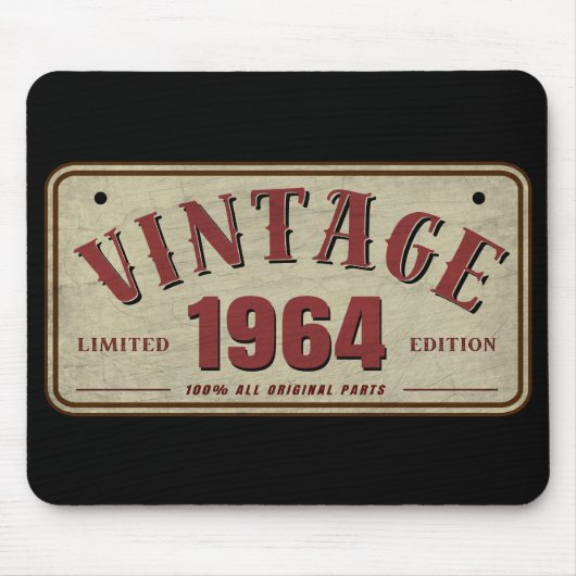 Vintag 1964 Limited Edition Alle Originalteile Mousepad (Vorne)