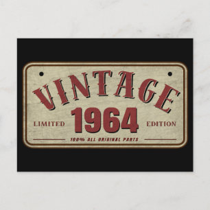 Vintag 1964 Limited Edition Alle Originalteile Postkarte