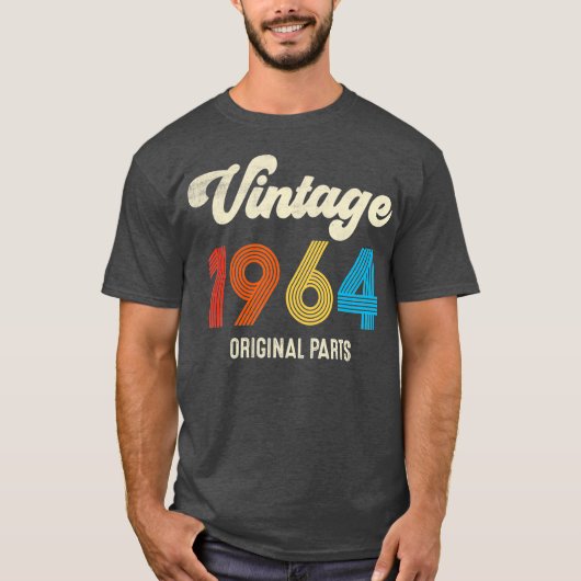 Vintag 1964 Originalteile 57. Geburtstag T-Shirt (Vorderseite)
