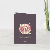 Vintag 1964 Retro lila Einladung zum 60. Geburtsta (Rückseite)