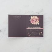 Vintag 1964 Retro lila Einladung zum 60. Geburtsta (Innenseite)