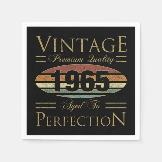 Vintag 1965, 60. Geburtstag Serviette (Vorderseite)