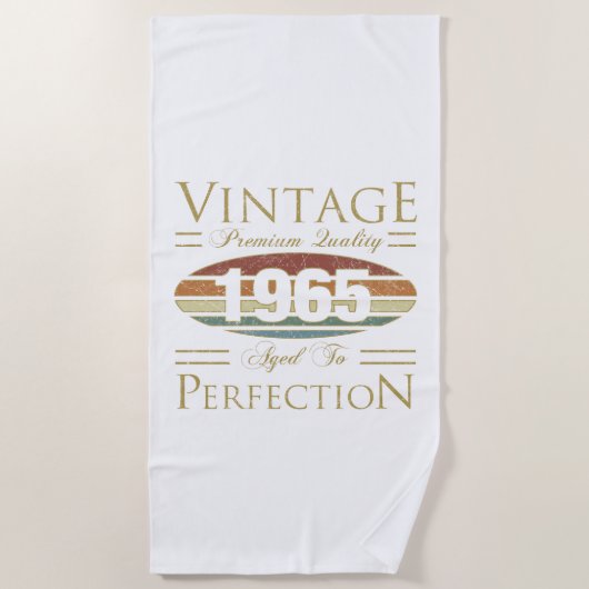 Vintag 1965, 60. Geburtstag Strandtuch (Vorderseite)