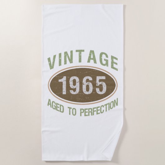 Vintag 1965, 60. Geburtstag Strandtuch (Vorderseite)
