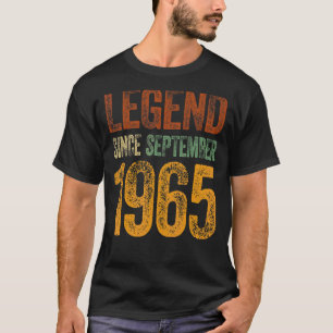 Vintag 1965 Geburtstag September Geborene Legende T-Shirt