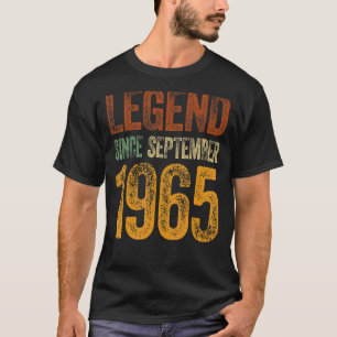 Vintag 1965 Geburtstag September Geborene Legende T-Shirt