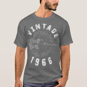 Vintag 1966 Geburtstag Limited Edition Guitar Musi T-Shirt