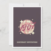 Vintag 1967 57. 58. Geburtstagsretro Einladung (Rückseite)