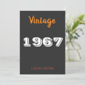 Vintag 1967 Limited Edition Einladung zum Geburtst (Stehend Vorderseite)