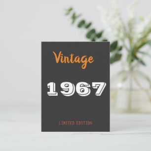 Vintag 1967 Limited Edition Geburtstagskarte Postkarte