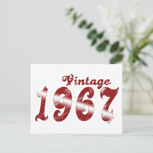 Vintag 1967 Postkarte (Stehend Vorderseite)