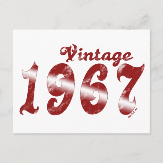 Vintag 1967 Postkarte (Vorderseite)