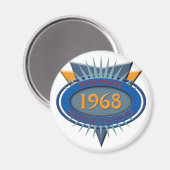 Vintag 1968 magnet (Vorderseite/Rückseite)