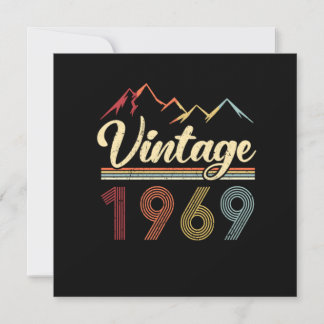 Vintag 1969 52. Geburtstag Retro 52 Jahre alt Einladung