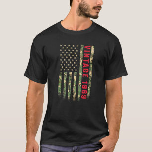Vintag 1969 Camouflage der amerikanischen Flagge 5 T-Shirt