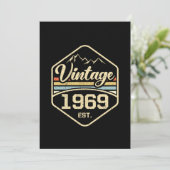 Vintag 1969 Est 52. Geburtstagsgeschenk Einladung (Stehend Vorderseite)