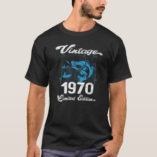 Vintag 1970 52 Jahre alte Fischer Birthda T-Shirt