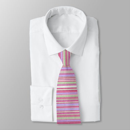 Vintag 1970 Fett Stripe Satin Necktie Krawatte (Gebunden)