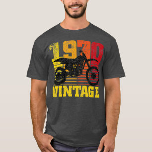 Vintag 1970 Motocross Dirt Bike 50. Geburtstag T-Shirt