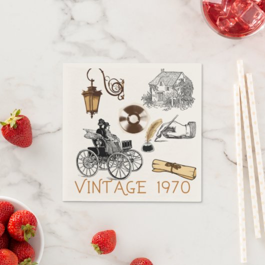 VINTAG 1970 SERVIETTE (Beispiel)