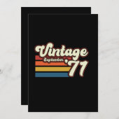 Vintag 1971 50. Geburtstag Einladung (Vorne/Hinten)