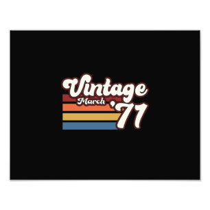 Vintag 1971 50. Geburtstag März Fotodruck