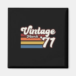 Vintag 1971 50. Geburtstag März Magnet