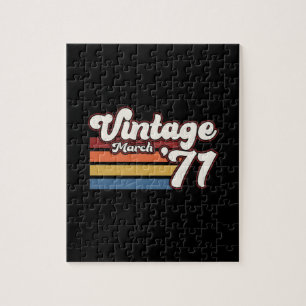 Vintag 1971 50. Geburtstag März Puzzle