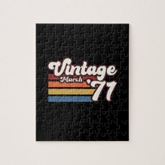 Vintag 1971 50. Geburtstag März Puzzle