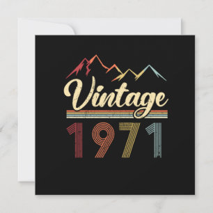 Vintag 1971 50. Geburtstag Retro 50 Jahre alt Einladung
