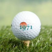 Vintag 1971 50. Geburtstag Retro Sunset Golfball (Insitu T-Shirt)