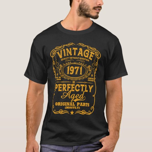 Vintag 1971 51. Geburtstag T-Shirt (Vorderseite)