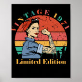 Vintag 1971 Geboren 1971 Poster (Vorne)