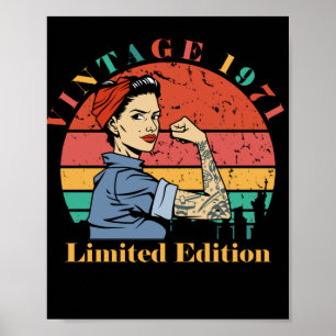 Vintag 1971 Geboren 1971 Poster