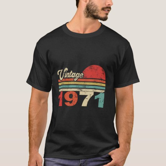 Vintag 1971 Geburtstag 52. Geburtstag 1971 T-Shirt (Vorderseite)