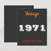 Vintag 1971 Limited Edition 55. Geburtstagsgeschen (Vorne/Hinten)