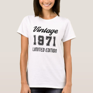 Vintag 1971 Limited Edition Geburtstag T-Shirt