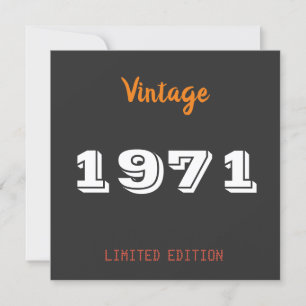 Vintag 1971 limitierte Auflage 55. Geburtstagsgesc Einladung
