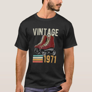 Vintag 1971 Roller Skate 51. Geburtstag 51 Jahr Ol T-Shirt