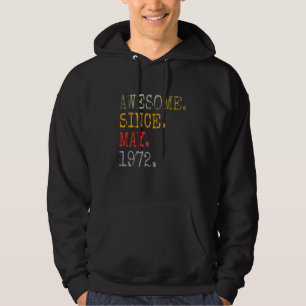 Vintag 1972 1972 Mai 1972 Vintag 1972 Hoodie