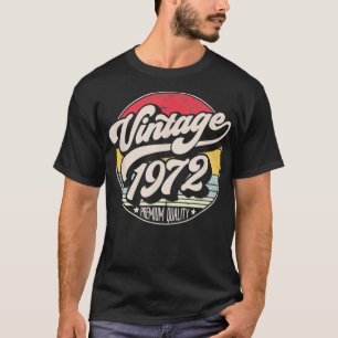 Vintag 1972 49. Geburtstag, Retro Sunset Style Des T-Shirt