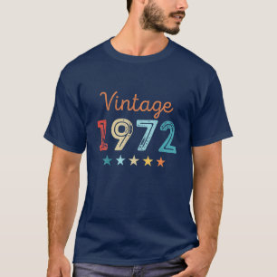 Vintag 1972 50. Retro Geburtstagsgeschenk 50 Jahre T-Shirt